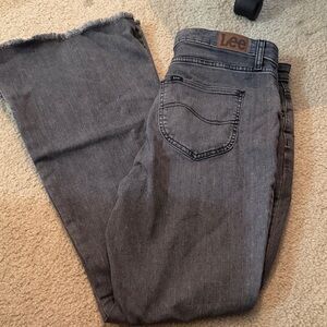 Lee Women's Dark Gray Straight Leg Jeans